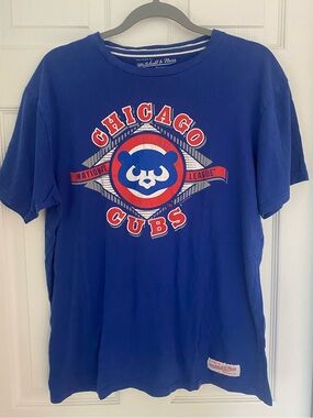 Mitchell & Ness Royal Blue Chicago Cubs Graphic Tee